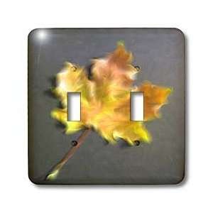 Yves Creations Colorful Leaves   Gold Feathered Leaf   Light Switch 
