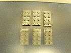 Lego Lot Of 6 Dark Gray Plate 2 x 4 Dot Thin