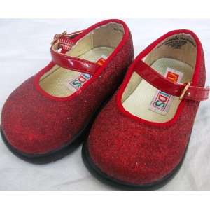com Baby Girl Size 1, Red Glittery Dorothy Shoes, Great for Halloween 