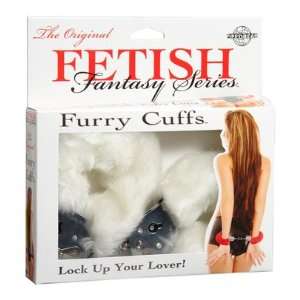  FUR HANDCUFFS WHITE