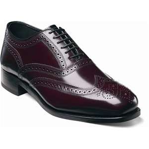  Florsheim Mens Lexington Wingtip Wine Shoes