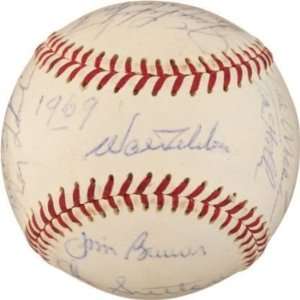 1969 Dodgers Team 19 SIGNED ONL Giles Baseball JSA   Autographed 