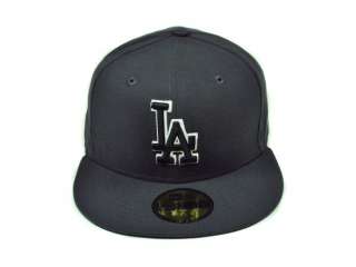 NEW ERA 59FIFTY LOS ANGELES DODGERS MLB BASIC HAT MEN CHARCOAL WHITE 