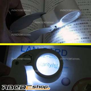 Jeweler 40X 25mm LED Loupe Magnifying Glass Magnifier  