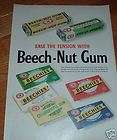 BEECH NUT GUM EASE THE TENSION SAYS MLB GREAT STAN MUSIAL METAL SIGN 