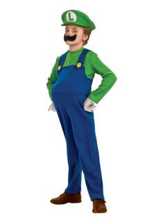 Super Mario Bros. Deluxe Luigi Child Halloween Costume  
