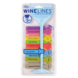 Set of 12 Wine Glass Lines Markers Charms Tags Sayings  