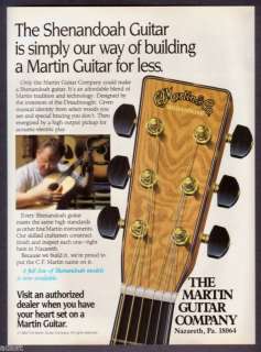 1989 Martin Guitar Shenandoah Model Photo print ad  