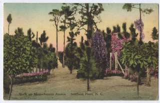 1930 SOUTHERN PINES NC Massachusetts Avenue. EDDY postcard  