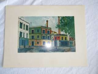 Vintage Maurice Utrillo Plate Eight Factories 3626  