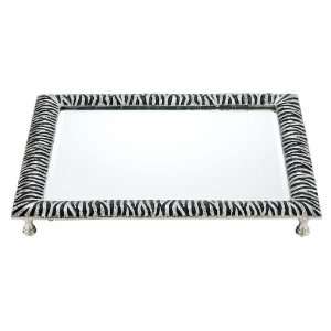 Olivia Riegel Zebra Beveled Mirror Tray