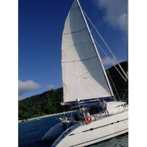 Catamaran Lagoon 570, Island of Praslin, Seychelles, Indian Ocean 