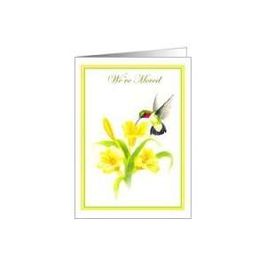  Weve Moved Hummingbird & Flowers Card Card Health 