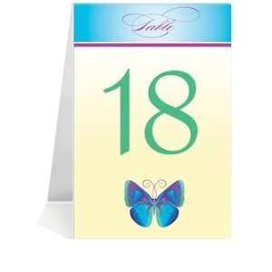   Table Number Cards   Butterfly Blue #1 Thru #31