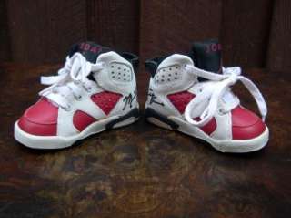   1991 Nike Air Jordan 6 VI Carmine Signed Michael Jordan Childs Shoes 3