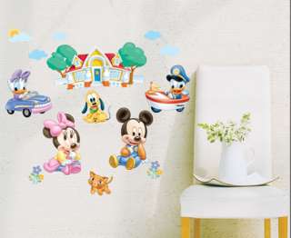 Disney Baby Mickey Minnie Donald Duck Daisy Wall Furniture Decal Decor 