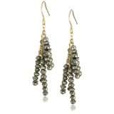 Chibi Jewels Pyrite Fringe Earrings