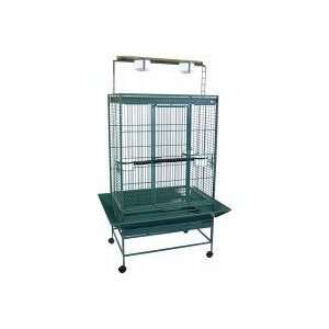  Brand New Parrot Bird Wrought Iron Cage Play Top On Wheels 