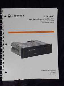 Motorola MTR 2000 Installation & Operation Manual Analog Conventional 