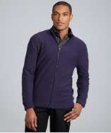 Report Collection purple melange cotton wool zip front cardigan 