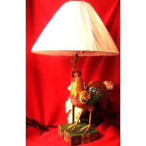 Jim Shore Colorful Rooster Lamp