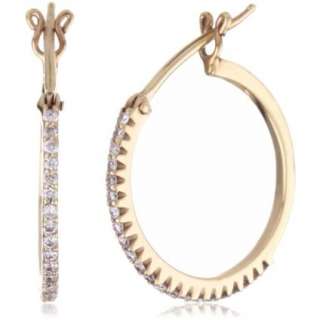 Sethi Couture Simple Elegance 0.5 Inch Pink Diamond Micro Hoop 