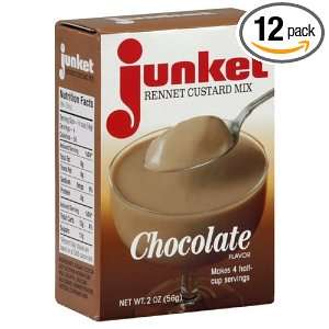 Junket Chocolate Rennet Custard, 2 Ounce Boxes (Pack of 12)  