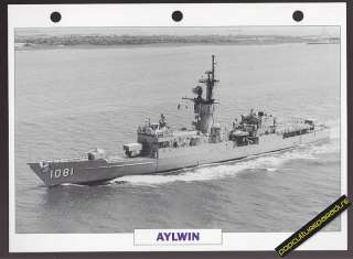 AYLWIN Knox Class US Navy War Ship PICTURE SPEC SHEET  