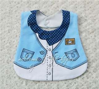 3pcs Cute Lovely Feeding Baby Toddle Jean Cowboy Bibs Wedding Party 