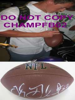   VIKINGS,STANFORD,SIGNED,AUTOGRAPHED,NFL FOOTBALL,COA,WITH PROOF  