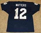 RICKY WATTERS AUTOGRAPHED SIGNED NOTRE DAME IRISH #12 NAVY JERSEY