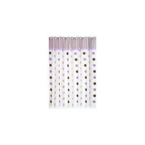  Purple and Brown Mod Dots Kids Bathroom Fabric Bath Shower Curtain 