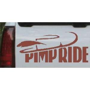 Pimp Ride Funny Car Window Wall Laptop Decal Sticker    Brown 50in X 