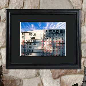  Personalized PGA Tour Leaderboard Print with Matted Frame 