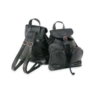  BNF Leather Backpack Purse; Color Black