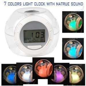   Sound 7 Color Changing Light Alarm Clock Noise Machine Electronics