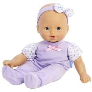  Little Mommy Cuddle and Coo Lavender /White Velour Doll 