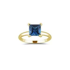  0.69 Cts London Blue Topaz Solitaire Ring in 14K Yellow 