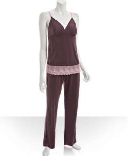 On Gossamer raisin lace detail camisole pajama set   