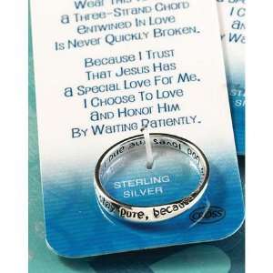  Love Purity Trust Message Bookmark with Love,Purity,Trust Ring 