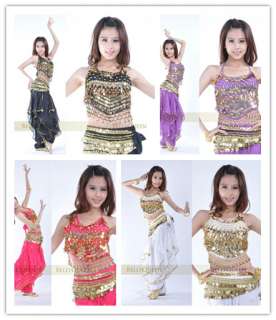   SEXY APRON BELLY DANCE COSTUME TOP +ROTARY PANTS BD 025  