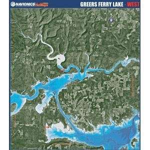   Paper Map Greers Ferry Lake   West Arkansas GPS & Navigation