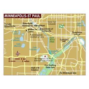  Map of Minneapolis St Paul, United States, North America 