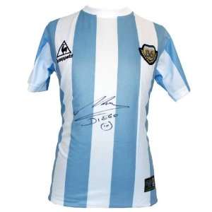  Diego Maradona Signed Argentina 1986 Jersey Signed On The 