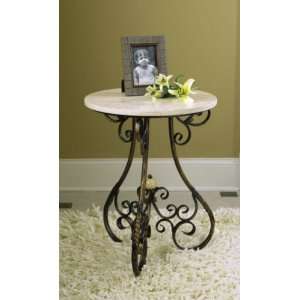  Table Marble Top with Scroll Design by by Midwest CBK 