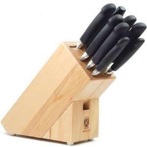  Mercer Hard Wood 7 Slot Knife Block   Knives not included 