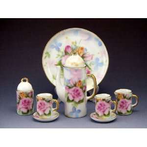  Mixed Flowers 10 pc Miniature Tea Set