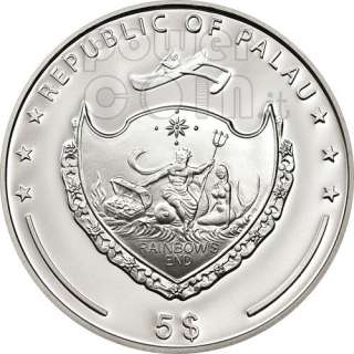 FOUR LEAF CLOVER Ounce Of Luck Silver Coin 5$ Palau 2012  