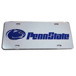   State  Penn State and Logo Mirrored License Plate 