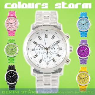 BN Colorful Sport Men Lady Silicone/Plastic Wrist Watch  